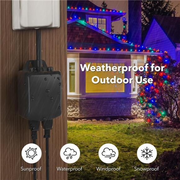 7Day Outdoor HeavyDuty Digital Programmable Timer,Outdoor TimerOutlet Waterproof - Picture 5 of 7